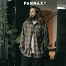 衬衫 PANMAX潮牌大码 格纹长袖 春季 宽松休闲简约衬衣外套 男装