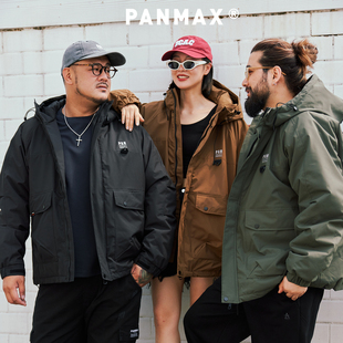 大口袋连帽棉服男士 秋冬户外休闲工装 宽松 男装 PANMAX潮牌大码