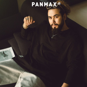 PANMAX大码潮牌男装百搭T恤衫休闲美式纯色打底衫宽松基础上衣