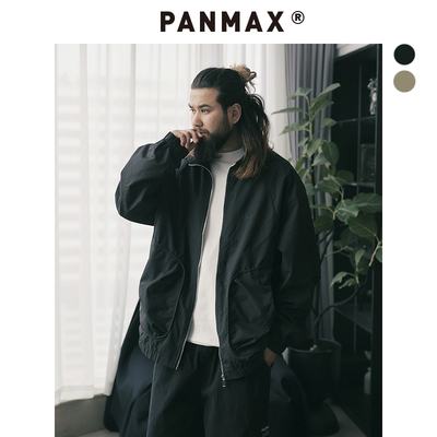 PANMAX潮牌大码男装2025春季新款立领夹克简约设计感百搭外套