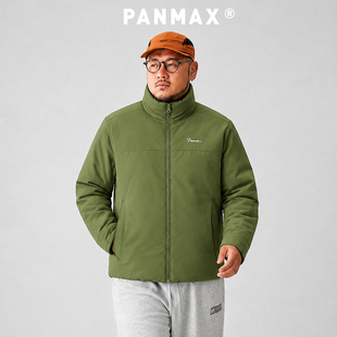 PANMAX 潮牌大码美式复古棉服男冬季加厚保暖立领宽松帅气棉衣