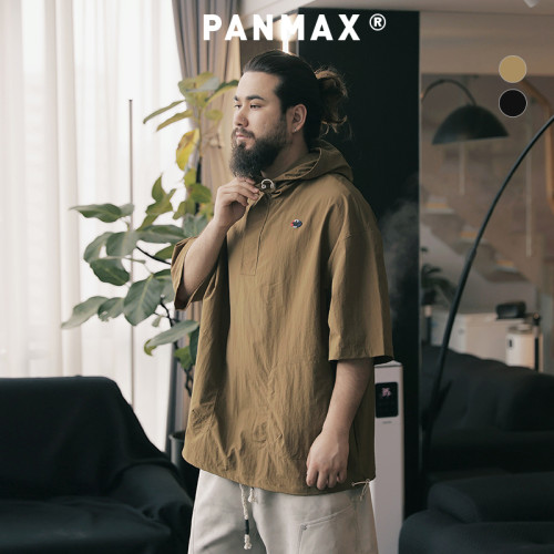 工装连帽短袖衬衫PANMAX大码