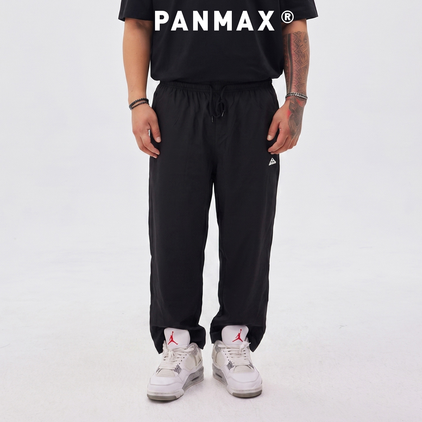 PANMAX潮牌大码男装2026夏季宽松阔腿休闲长裤显瘦百搭裤子