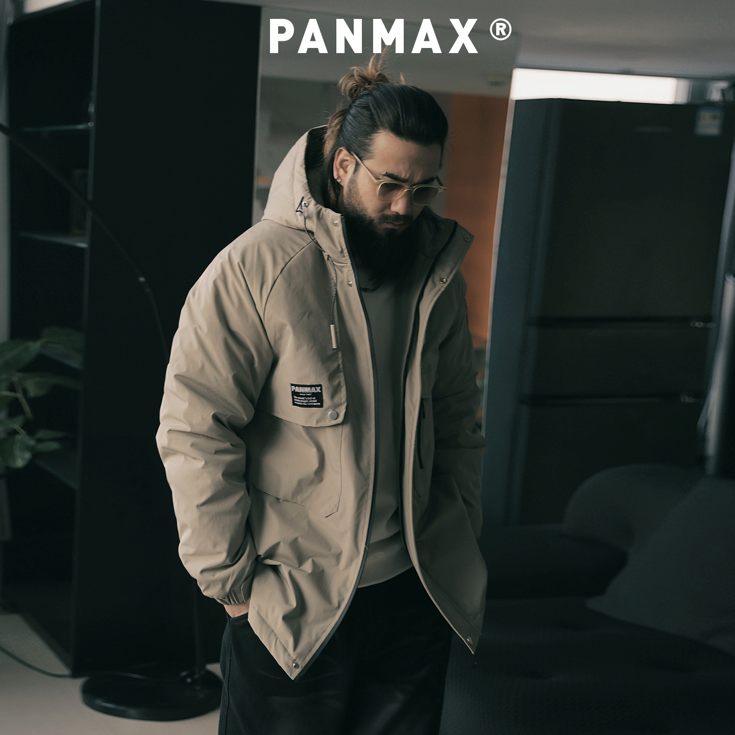 PANMAX潮牌大码男装工装棉服外套保暖秋冬大码男士户外加厚防风