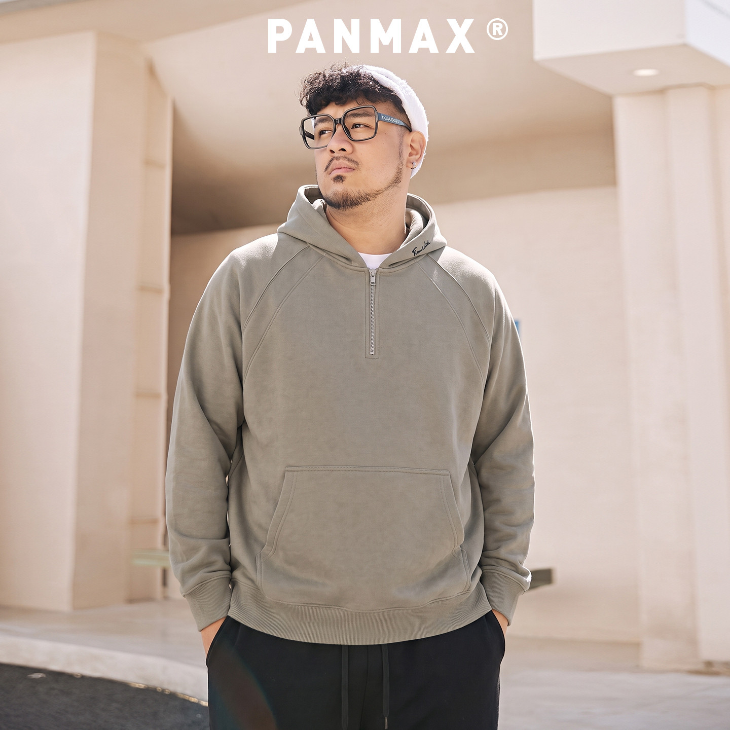 PANMAX潮牌大码男士连帽卫衣