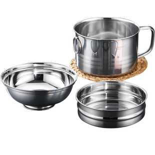 不锈钢饭盒上班族快餐杯男饭盆午餐盒带饭学生饭缸食堂打饭便当盒