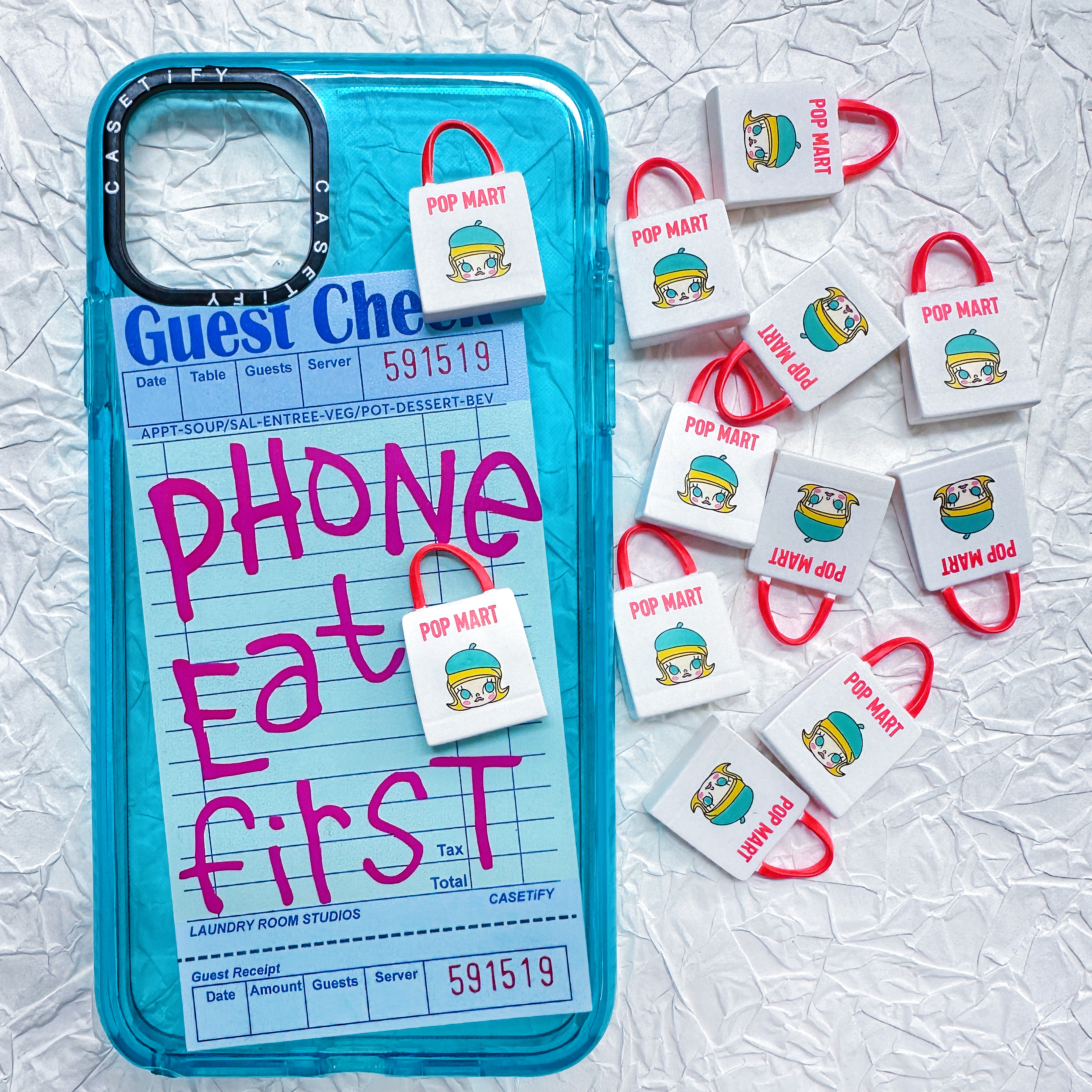 散货molly购物袋盲盒配件 奶油胶diy材料 微缩玩具摆件