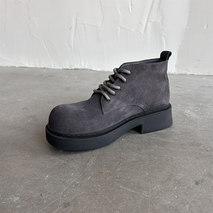 切尔西靴子 透气男士 2025厚底真皮马丁靴男 欧美复古英伦高帮皮鞋