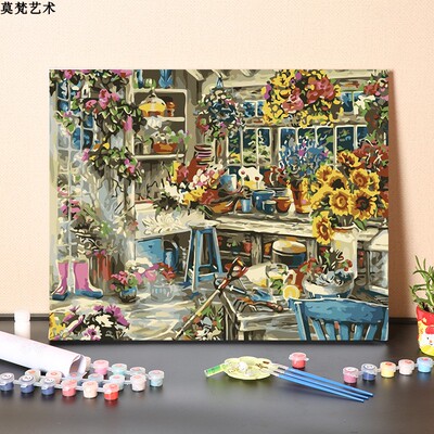 数字油画diy手工填充手绘画画