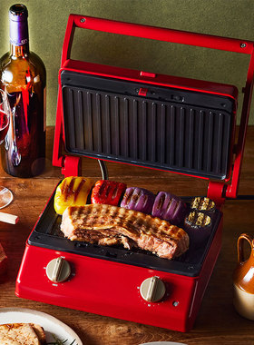 日本Bruno三明治机家用商早餐机压烤吐司面包帕尼尼轻食机多功能