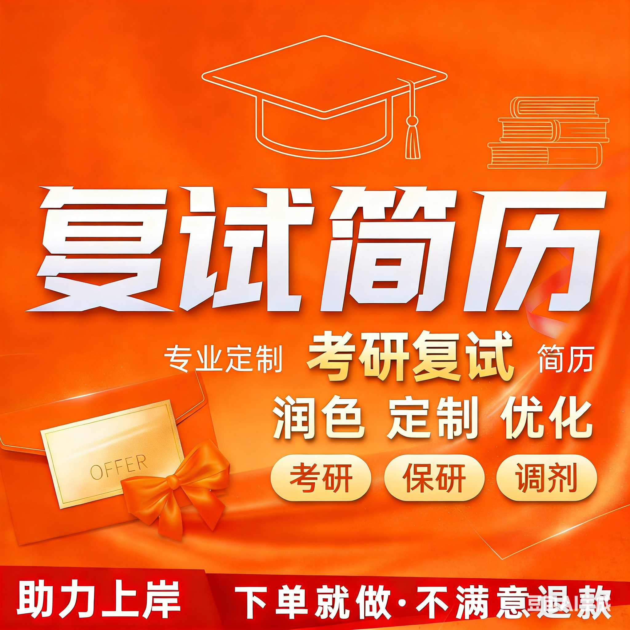 简历代制作优化个人定制修改润色美化包装考研复试完善求职大学生