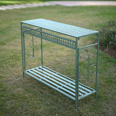 户外花园铁艺长台花凳置物架