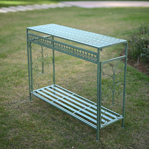 户外花园铁艺长台花凳置物架