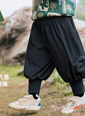 Amila女童时尚休闲裤秋冬款儿童运动束脚灯笼长裤宝宝厚裤子保暖