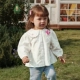 Amila女童白衬衫 春秋儿童宝宝娃娃领公主上衣全棉小女孩洋气 长袖