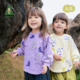 Amila女童装 小女孩加绒上衣 休闲卫衣秋冬儿童宝宝圆领满印T恤长袖
