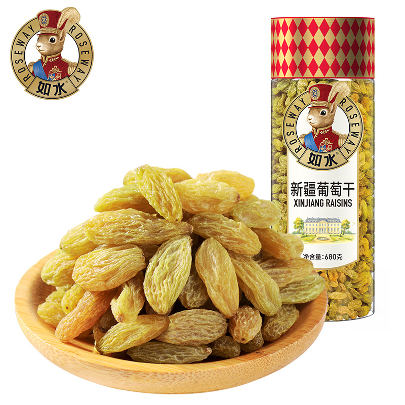 如水新疆葡萄干680g罐吐鲁番葡萄干坚果干果蜜饯休闲零食
