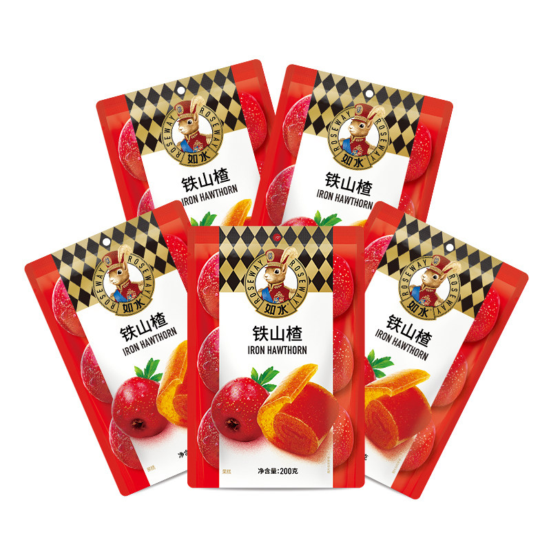 如水铁山楂200g×5袋 山楂卷零食酸甜小吃消食果丹皮2025口感升级,零食/坚果/特产,山楂类制品,淘宝优惠券,粉丝福利购,淘宝优惠卷
