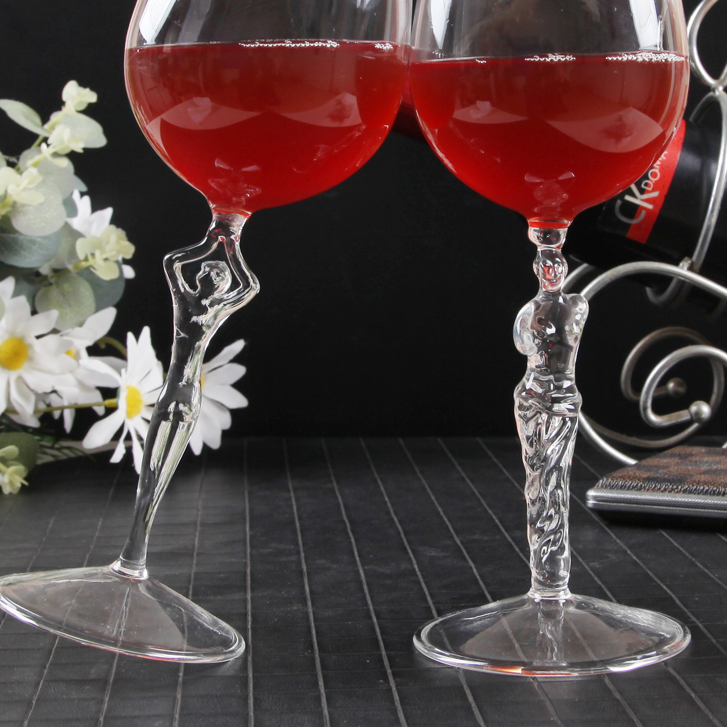 新款  玻璃工艺品 人模 玻璃高脚杯,餐饮具,葡萄酒/红酒杯,淘宝优惠券,粉丝福利购,淘宝优惠卷