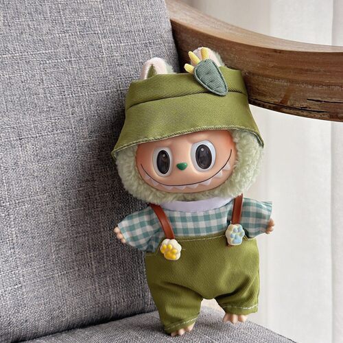 适配labubu一二三代娃衣拉布布衣服可爱牛油果17cm【不含玩偶】