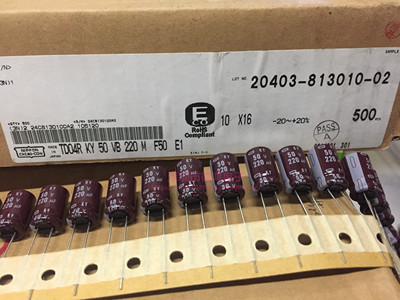 进口原装 黑金刚 50V220UF 10X16 KY系列 220UF50V 高频抵抗阻