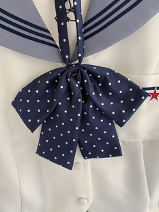 星星抱月球基础大平角jk制服圆点波点领结校供感学生领带配饰小物