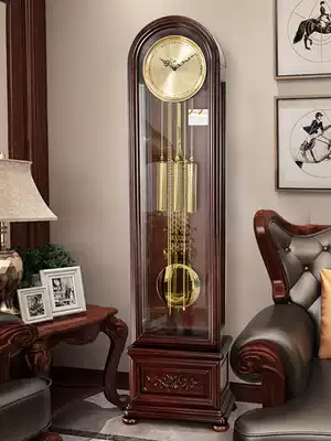 Living room New Chinese floor clock American solid wood mechanical clock Villa luxury table clock Hedgehog rosewood Mahogany clock