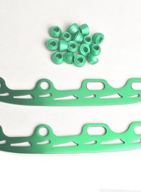 HK冰刀鞋冰刀片冰球刀一对配有16个介子旱冰鞋轮滑鞋溜冰鞋用绿色