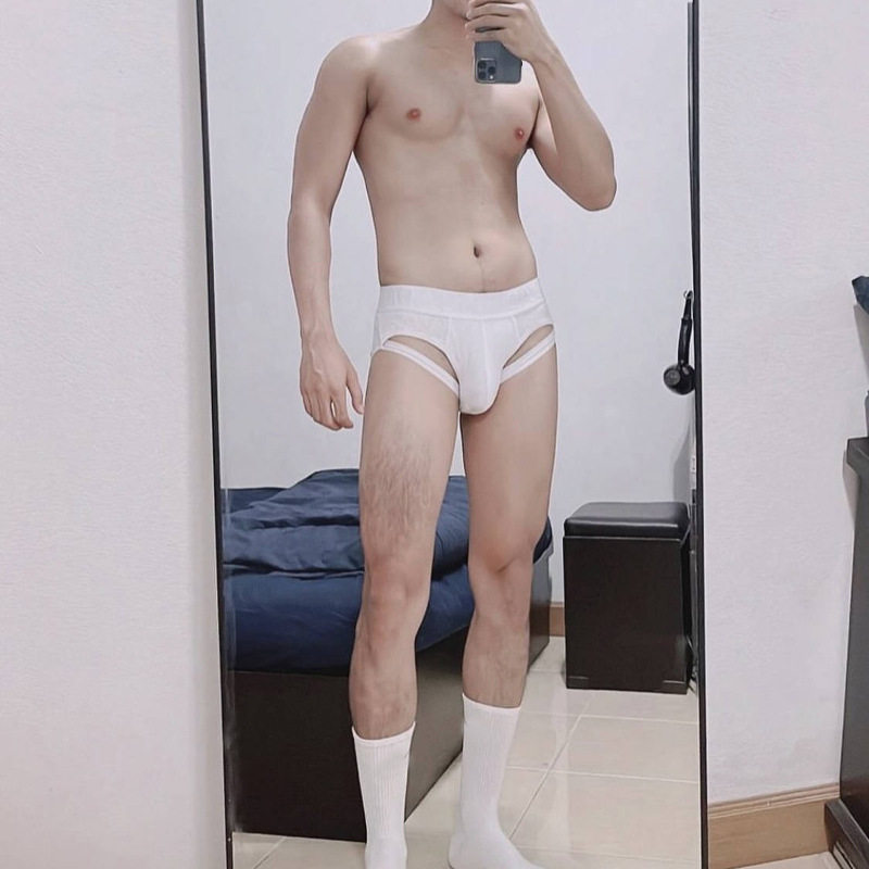 男士低腰提臀潮棉三角裤