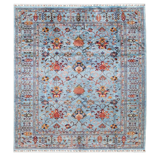 手工羊毛别墅地毯大宅阿富汗进口手工编织复古风花卉图案长方形