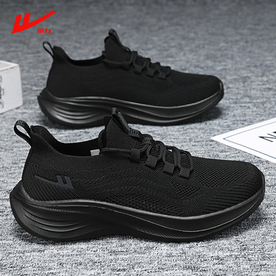 回力夏季网鞋情侣跑步鞋飞织网面透气轻便软底运动鞋女鞋网布跑鞋