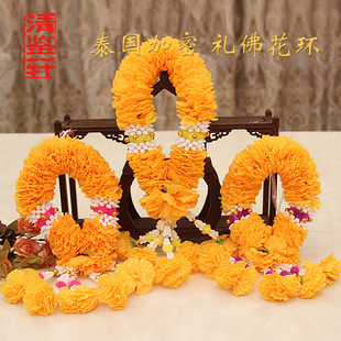 泰国特色手工四面茉莉花串加长加密佛牌花环花长串大朵带薪点缀好