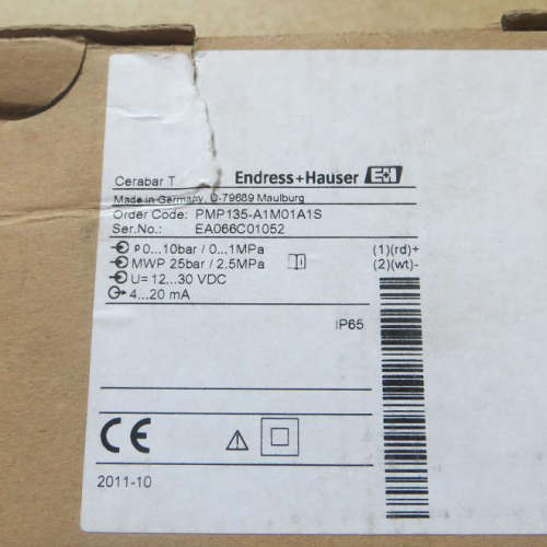 现货PMP135-A1M01A1S全新原装德国E+H压力传感器量程0~10bar