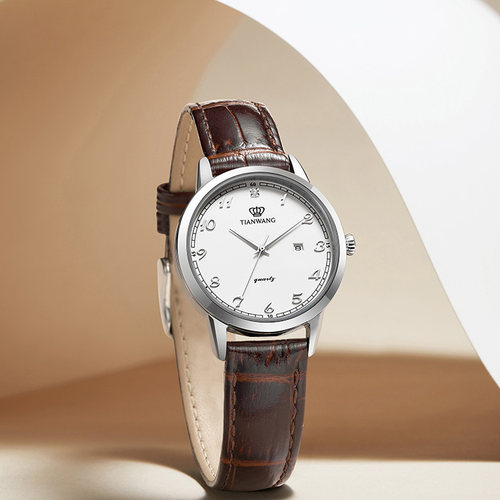 TIAN WANG Couple Watch Simple Leather Watches 3886