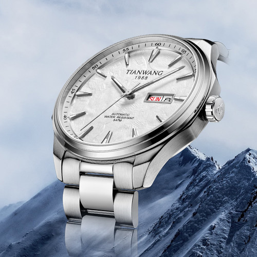 天王大表盘双日历机械表