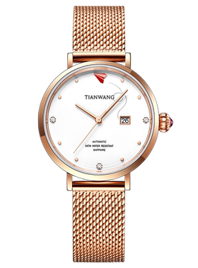 天王表自动机械表日历女表纸飞机手表送女友爱心礼物51140