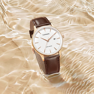 Watch Man Quartz Leather 31541 TIAN Wristwatch WANG