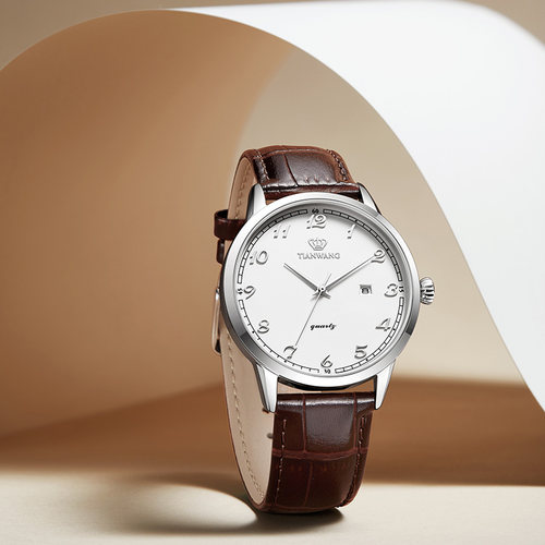 TIAN WANG Couple Watch Simple Leather Watches 3886