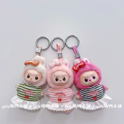 labubu四代娃衣mini拉布布公仔衣服 心底密码Labubu潮流套装着替