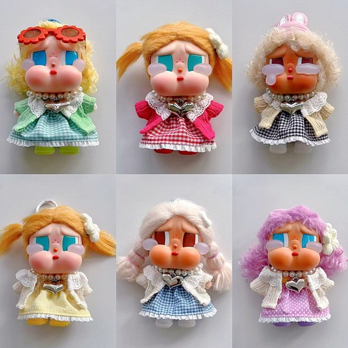 哭娃crybaby娃衣vacation度假系列搪胶毛绒挂件衣服鞋子裙子套装