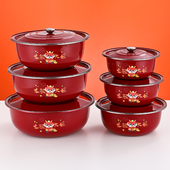 不锈钢带盖盆子汤盆食品级饭盆加厚圆形厨房家用洗菜盆和面盆油盆