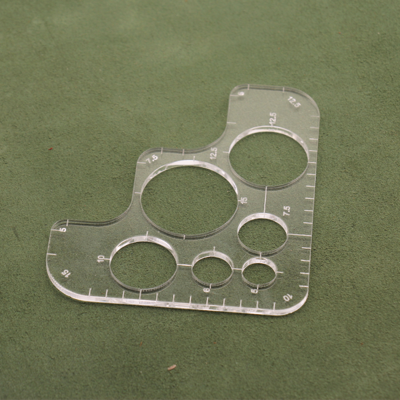 加厚亚克力圆角尺diy皮革划线定位切割缝纫工具R规高透明圆角光滑