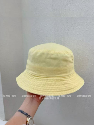 发财宅女同款黄色渔夫帽子女日系甜美可爱盆帽休闲遮阳百搭防晒帽