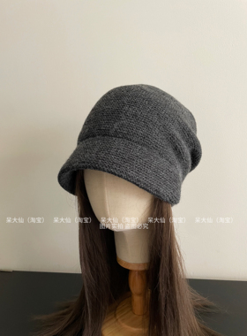 被戴包浆的实用堆堆帽子男女秋冬季慵懒感冷帽素颜显脸小保暖护耳