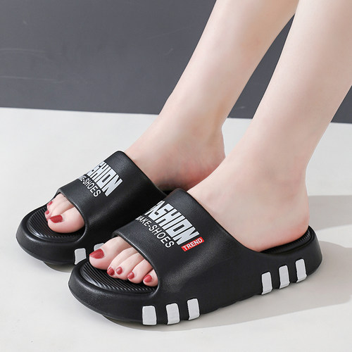 情侣一字型防滑耐磨增高凉拖鞋