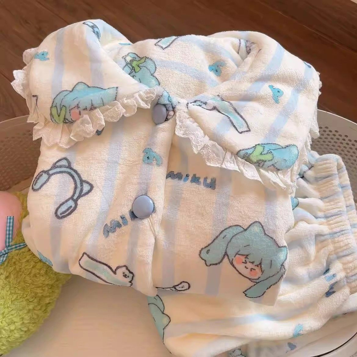 加厚珊瑚绒小香风黑色睡衣少女秋冬季新款蝴蝶结法兰绒家居服套装,女士内衣/男士内衣/家居服,睡衣/家居服套装,淘宝优惠券,粉丝福利购,淘宝优惠卷