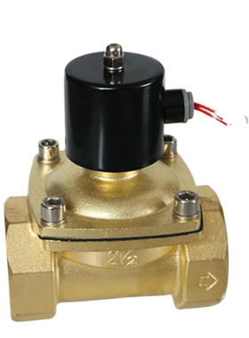 全铜大口径大阀体DN65电磁阀水阀 2W650-65 气阀 220V 24Vu.