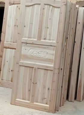 白胚库存清仓处理杉木门卧室房间门原木实木门民宿中式饭店室内门