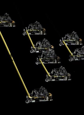 炸虾粒-透水晶黑透镀金螺丝PCB卫星轴客制化机械键盘不掉钢丝假轴