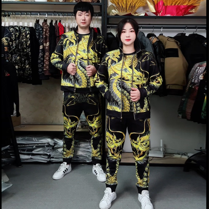 男士秋款时尚金龙套装